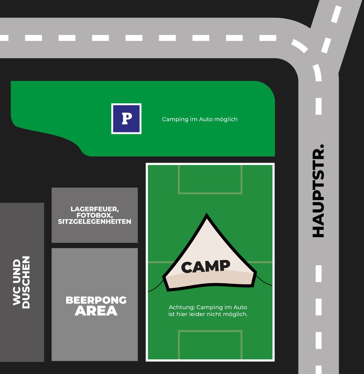 Beerpong Camp Lageplan